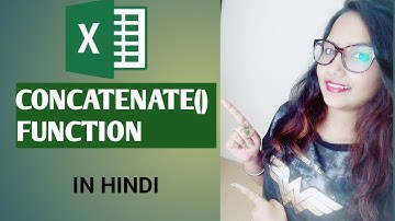 How To Use Concatenate Function In Excel | In Hindi