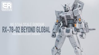 CUSTOM BUILD GUNPLA HG RX-78-02 BEYOND GLOBAL + GUNPRIMER GIVEAWAY WINNER!