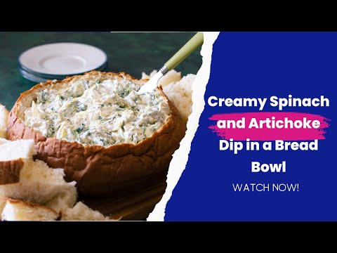 Creamy Spinach and Artichoke Dip in a Bread Bowl | FUELING A SOUTHERN SOUL