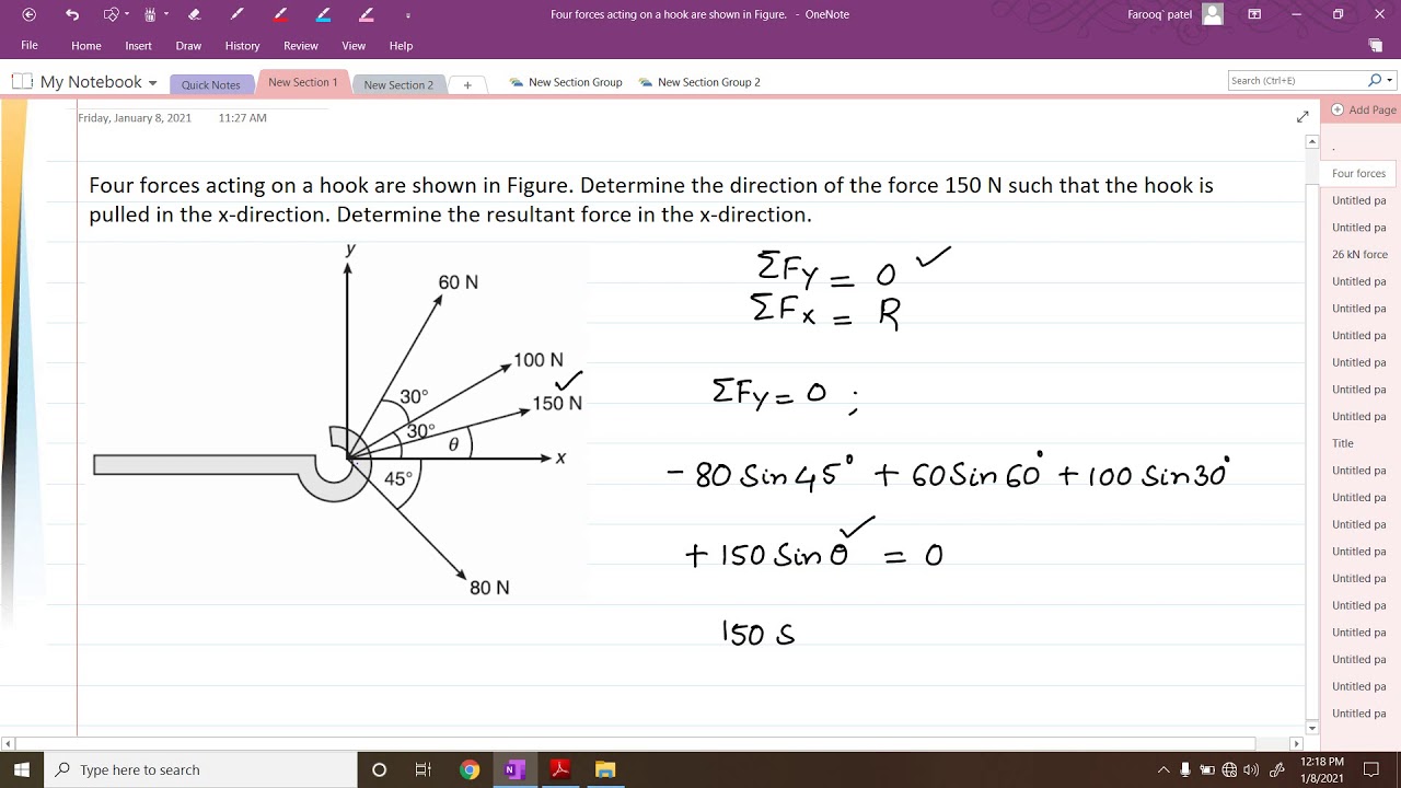 Resultant of Coplanar Concurrent Force system II Lecture -6 II Module-1 ...