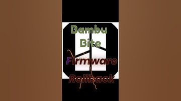 Bambu Lab Firmware Rollback #shorts #bambulab #shortvideo