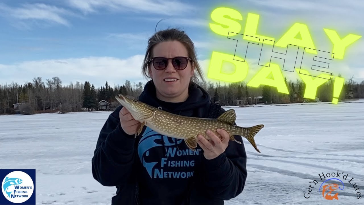 Ice Fishing For Pike at Lac St Anne Alberta