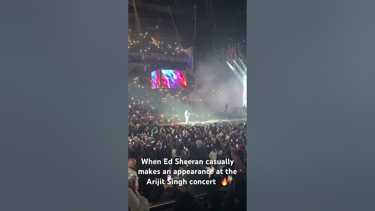 Ed Sheeran makes a surprise visit at the Arijit Singh concert | O2 London