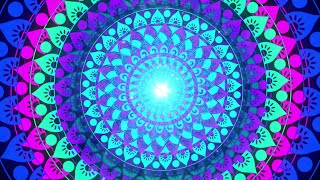 Animated Video Background - Saber Lighting Frame For Edits - Mandala Background For Spiritual Videos