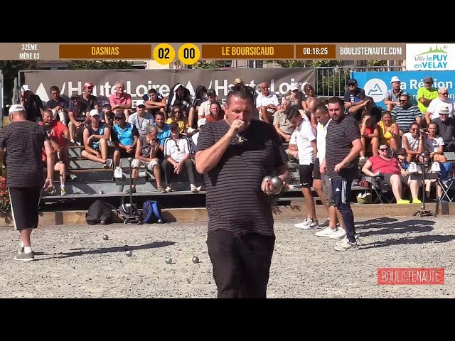 Miniature : 32ème LE BOURSICAUD vs DASNIAS : Supranational à pétanque du Puy-en-Velay 2019