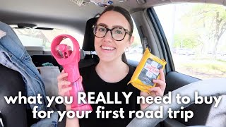 WHAT YOU *REALLY* NEED TO BUY FOR YOUR FIRST ROAD TRIP (honest road trip essentials) | Katie Carney