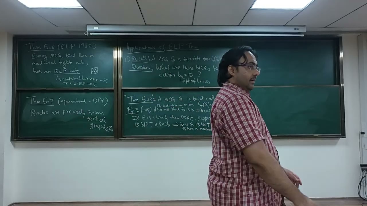 Matching Theory Lecture-13 Part-I: Applications of ELP Theorem (to bicritical graphs & cubic graphs)