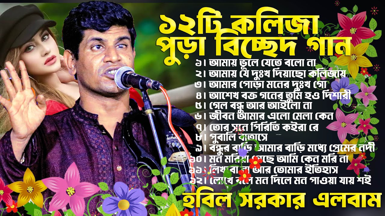 ১২ টি বাছাই অন্তর জ্বালা বিচ্ছেদ গান 💔 | হবিল সরকার এলবাম ২০২৫ | Hobil Sorkar New Baul Song Album