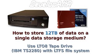 How to use LTO8 Tape Drive IBM TS2280 with LTFS file system screenshot 2