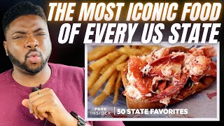 Brit Reacts To THE MOST ICONIC FOOD IN EVERY STATE!