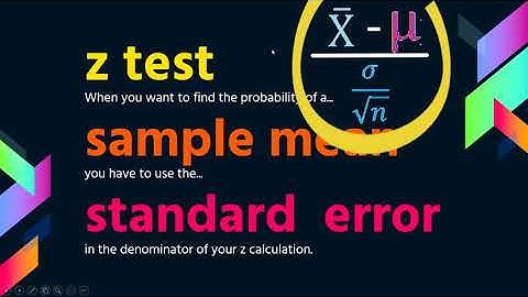 Sampling Distributions, Part 3   Z test