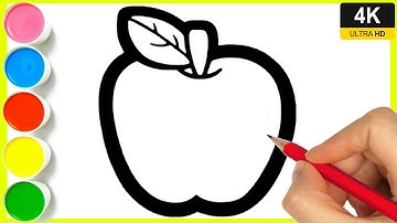 Apple Drawing | How to draw a apple Drawing | Easy step by step apple drawing for beginners.By Arya