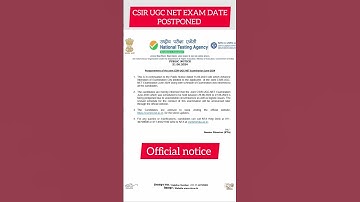 CSIR UGC NET EXAM POSTPONED 2024। OFFICIAL  NOTICE#hindiwithricha#ugcnetexam#csirnet#csirnta#ugcnet