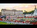 Walking around London to Buckingham Palace (1 hour) | 4k | Ambient music