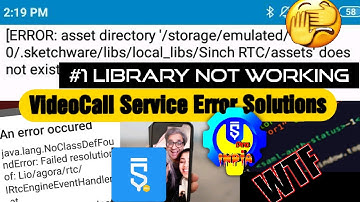 #ErrorSolution1 | Project Link✔️VideoCall Service in Sketchware Pro|| Post Library edit Problems