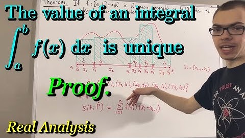 Prove that the Riemann integral is unique (ILIEKMATHPHYSICS)
