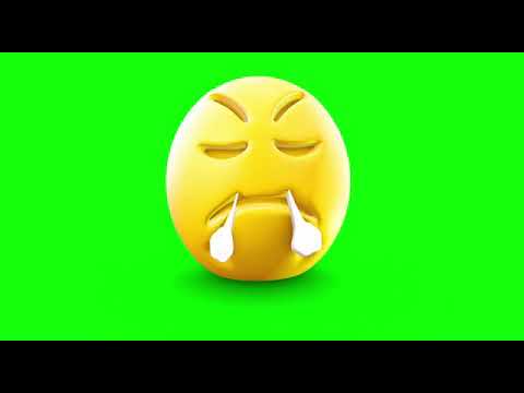 Emoji angry 4-efecct green screen - YouTube