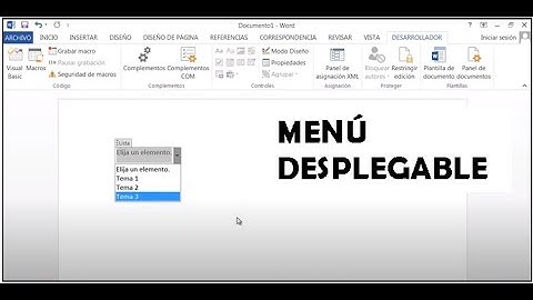 Cómo crear una lista desplegable en Word