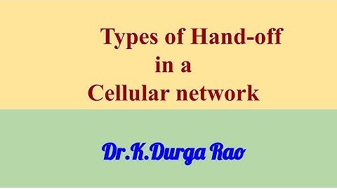 Handoff in Cellular network | Types of Handoff | #MobileComputing #CMC