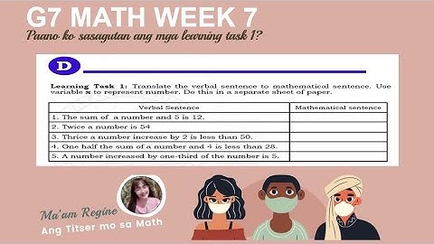 Paano sagutan ang module? Q2 Week 7 Learning Task 1 (G7 Mathematics) TAGLISH