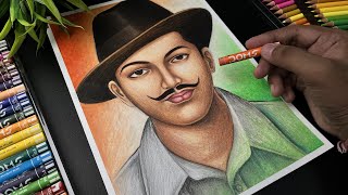 Bhagat Singh drawing, Oil pastel drawing, Independence day screenshot 5