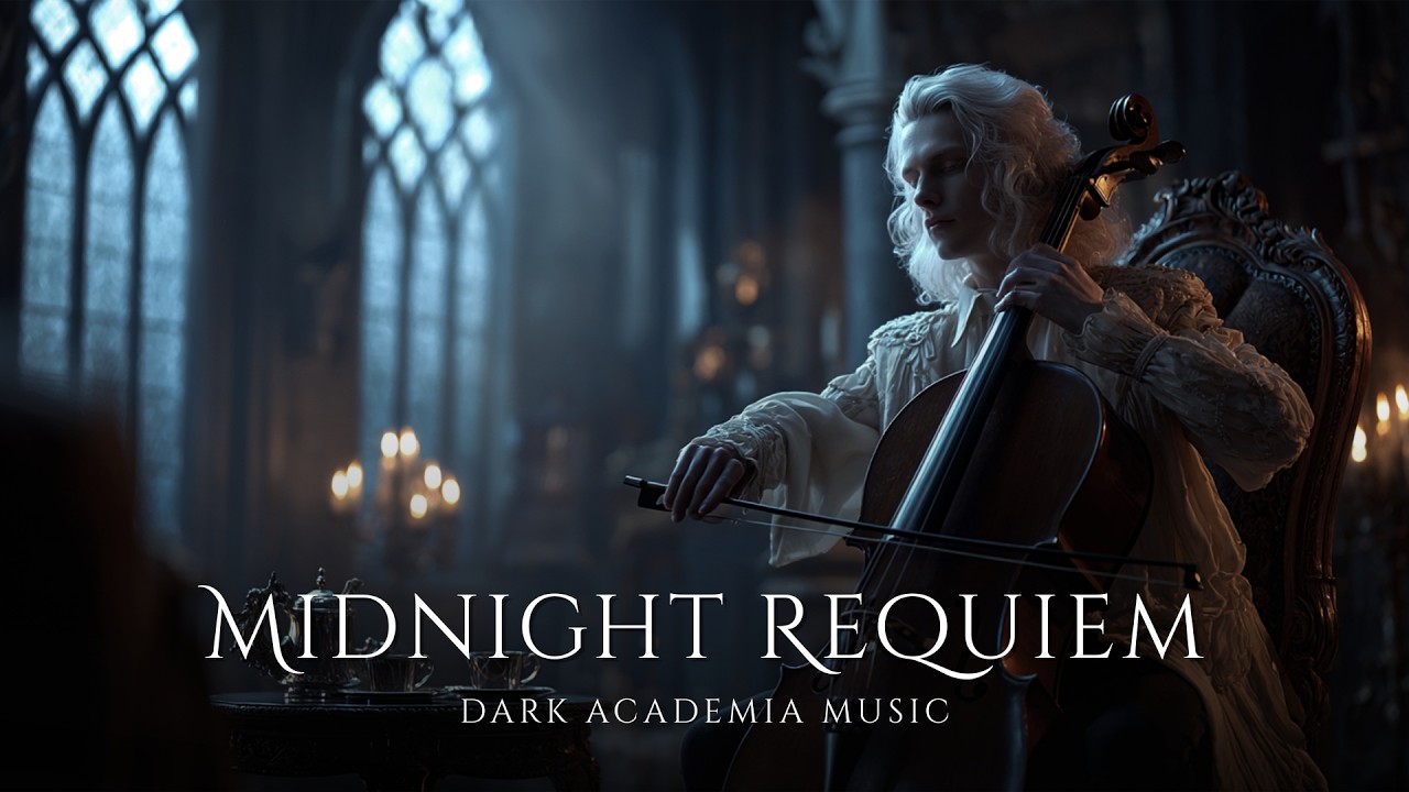 Midnight Requiem | Dark Gothic Melancholic Cello Echoing Through a Candlelit Cathedral Night