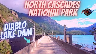 North Cascades National Park  Lake Diablo Dam  Waterfalls  HWY20