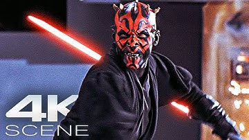 Darth Maul Vs Qui-Gon Jinn Vs Obi-Wan Kenobi (4K Blu-ray) Star Wars: The Phantom Menace Movie Clip