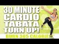 30 MINUTE CARDIO TABATA TURN UP WORKOUT! 🔥BURN 385 CALORIES!*🔥with Sydney Cummings