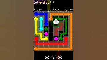 Flow Free 8X8 walkthrough level 26