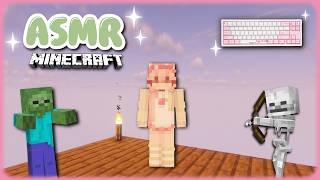 Minecraft ASMR ♡ Building a Mob Farm in Skyblock ☁️ | Whispering & Keyboard Sounds ✨