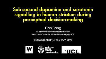 Sub-second dopamine and serotonin signalling in human striatum during perceptual decision-making