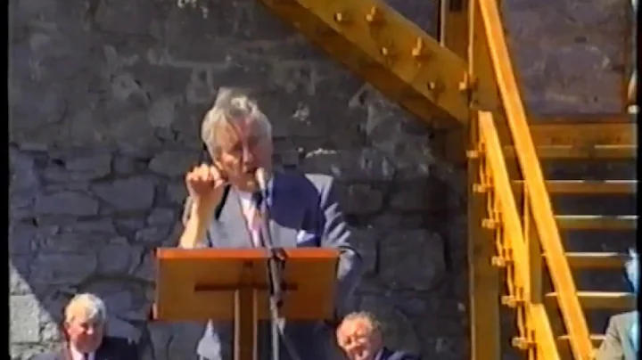 Athenry Castle official opening Etienne Rynne spea...