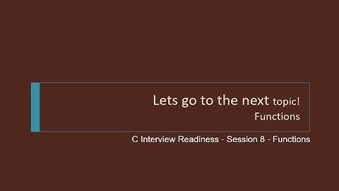 Embedded C Programming - Session 8- Functions (Objective Questions)