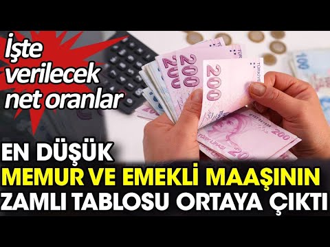 En düşük memur ve emekli maaşının zamlı tablosu ortaya çıktı. İşte verilecek net oranlar