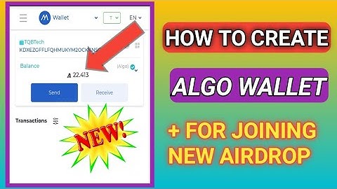 How to Create Algo Wallet || for AirDrop 🤑 | TQBTech