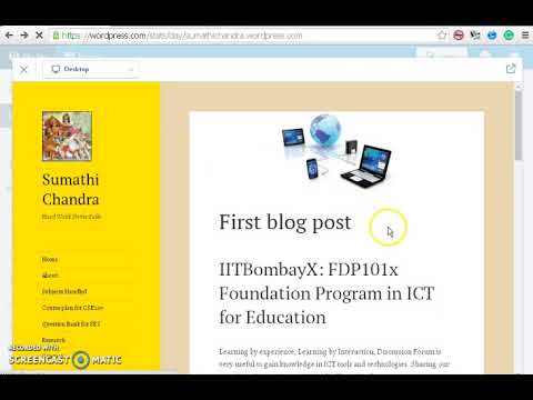 Wordpress demo in telugu R.sumathi