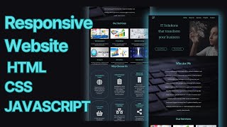 Responsive Website with HTML CSS JS | IT Company | Part I