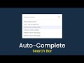 How To Make Autocomplete Search Box For Website Using HTML CSS &amp; JavaScript