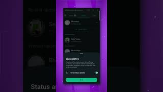 New Whatsapp Status Archive Feature 😍 | #short screenshot 2