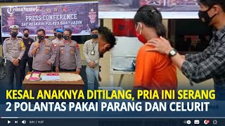 Detik-detik Pria di Banyuasin  Serang 2 Polisi Lalulintas Pakai Parang dan Celurit