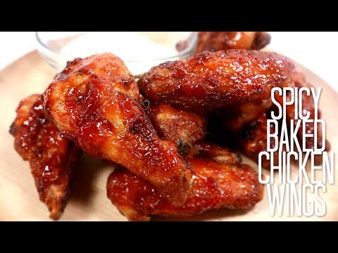 SAYAP AYAM PANGGANG SAUS BARBECUE PEDASS // SPICY BAKED BARBECUE CHICKEN WINGS