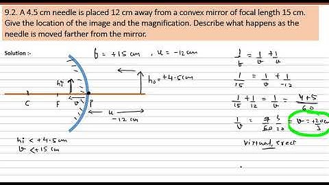 Q 9.2 Solution Ray Optics CBSE Std 12 Physics