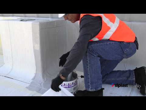 Parapro Roof Membrane Application Series: Step 5. Apply Parapro Flashing to corners.