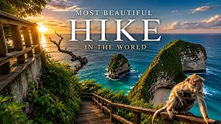 World’s Most Beautiful Cliff Trail | POV Hiking Down Kelingking Beach in Bali, Nusa Penida