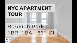NYC Apartment Tour - 1BR apartment at 63rd St, Borough Park, Brooklyn