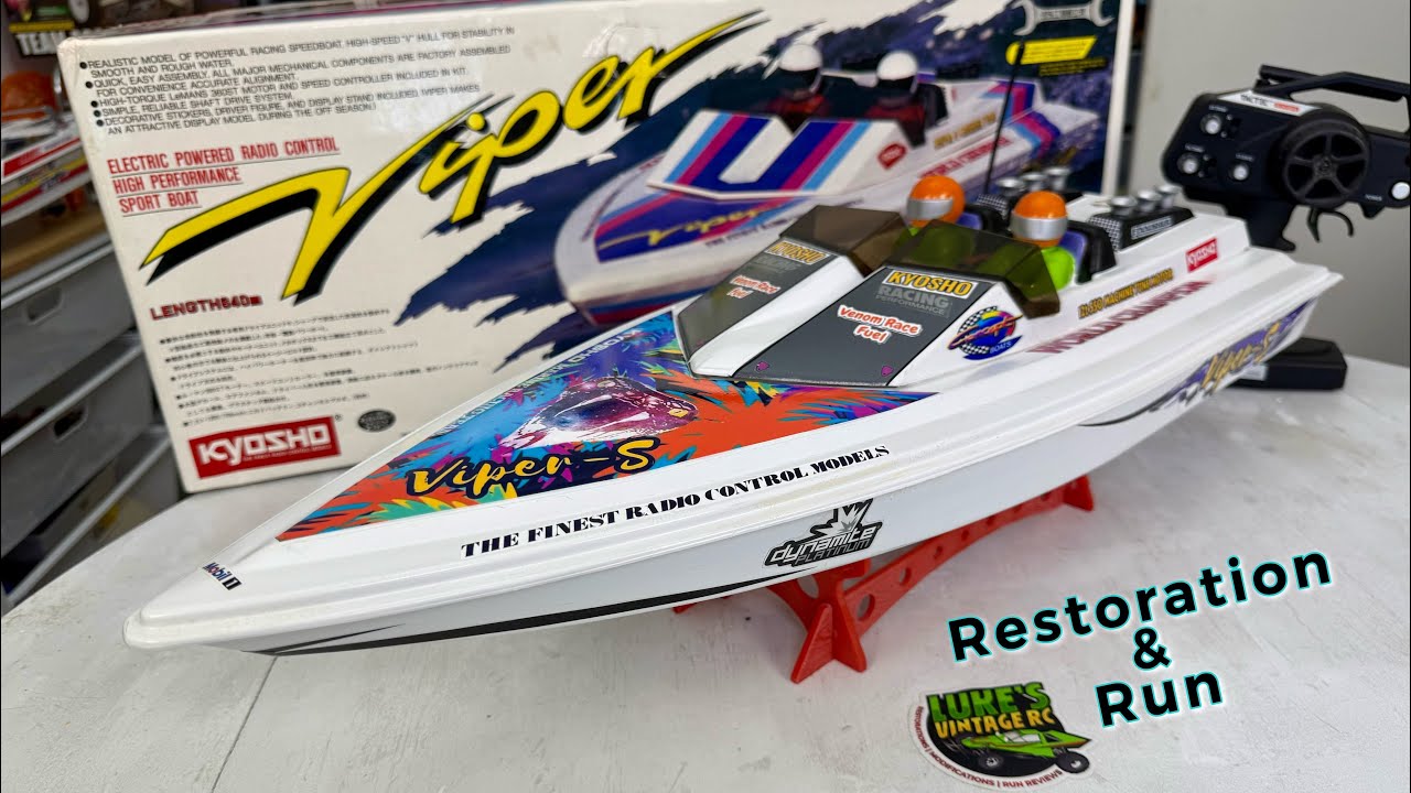 1991 Kyosho Viper boat restoration and run - YouTube