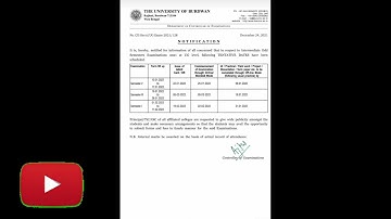 Burdwan University Exam Date Announced || Exam News