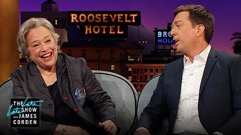 Kathy Bates' Great Danes Loved Ed Helms on 'The Of...