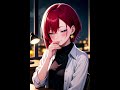 Beautiful Red Short Haired Office Lady Elegant Confident Anime Aesthetic Short Ai Anime